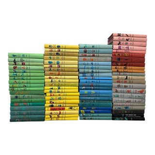 Vintage Rainbow Children's Classic Book Junior Deluxe Edtions Bright Library - 82 Book Collection For Sale