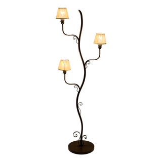 Swedish Grace Sculptural Floor Lamp attributed to Tor Wolfenstein for Bjerkås, Sweden, 1930s For Sale