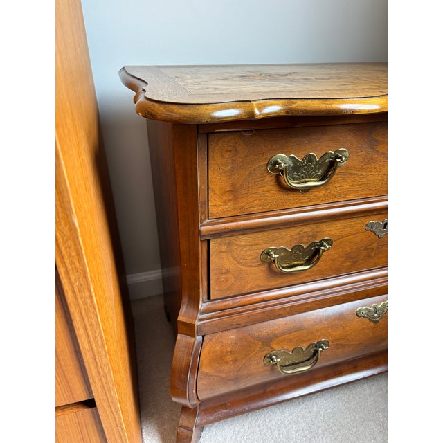 Baker Furniture Company Vintage Baker Furniture Walnut Bombay Chest For Sale - Image 4 of 11