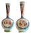 French Opaline Glass Vases with Hand-Painted Cherubs, 19th Century, Set of 2 For Sale