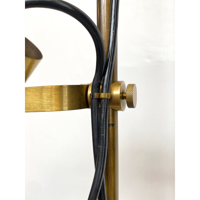 Metal Italian Brass Floor Lamp attributed to Goffredo Reggiani for Reggiani, 1970s For Sale - Image 7 of 18