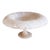 Large Vintage Alabaster Carved Round Pedestal Bowl Italian by Ali For Sale