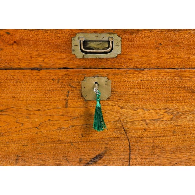 Antique Military Campaign Camphorwood Trunk Coffer, 1840s For Sale - Image 12 of 15