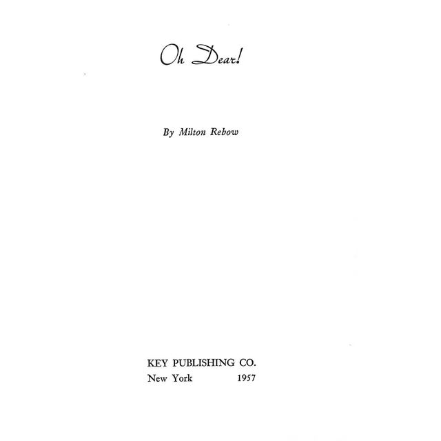 REBOW, Milton [181] pp. Key Publishing Co. 1957 8 1/4" x 5 3/4" The story concerns a gay man who is going to commit...
