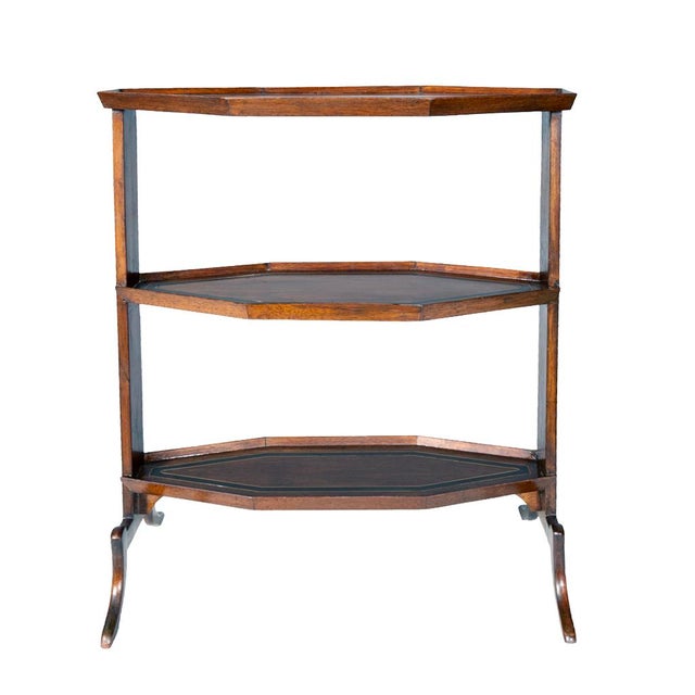 French Directoire Mahogany, Ebony and Brass Inlaid Table For Sale - Image 3 of 6