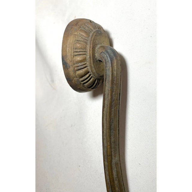 Pair of Antique 19th Century Gilt Bronze Ornate Victorian Wall Hooks Bracket For Sale - Image 4 of 8