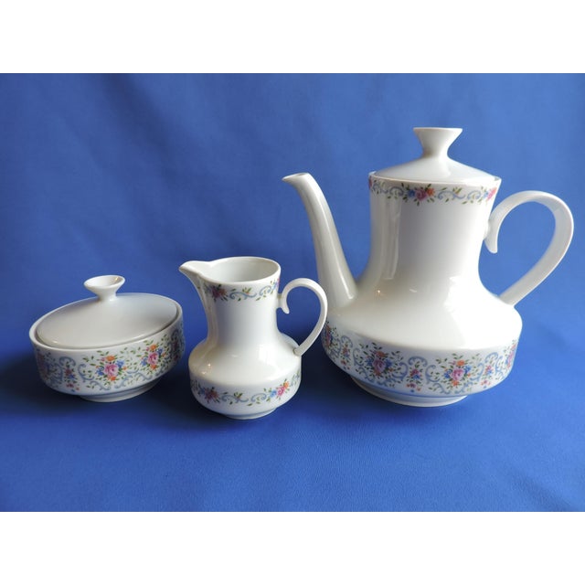 Vintage 1960's German Bavarian Winterling Schwarzenbach 3 Piece Tea Set