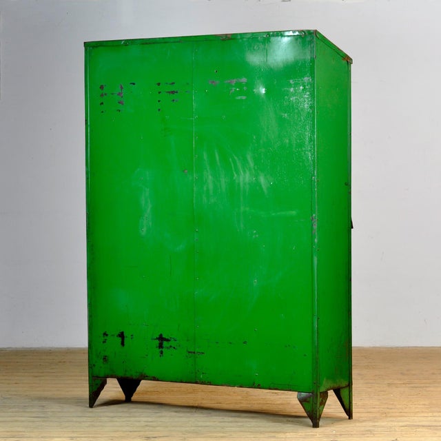 Industrial Green Locker, 1950s For Sale - Image 14 of 15