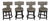 Set of 4 Guy Chaddock Modern Design Queensdale Barstool Chairs For Sale
