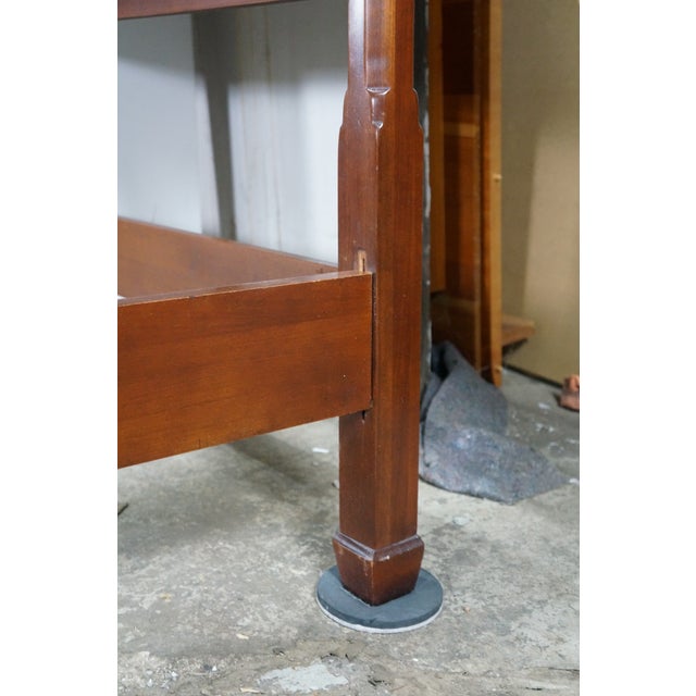 Harden Furniture Vintage Harden Furniture Solid Cherry Colonial Pencil Post King Size Tester Bed For Sale - Image 4 of 17