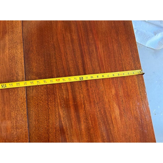 Vintage Federal Style Solid Wood Drop Leaf Dining Table For Sale - Image 11 of 18