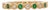 Zambian Emerald Band Ring With Earth-Mined Diamond Accents: Solid 14k Gold, Size 6.75 For Sale