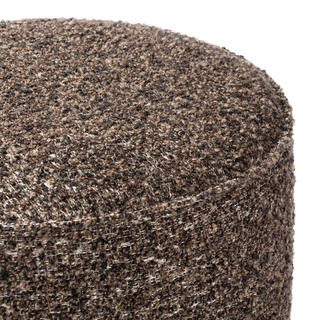 Four Hands Sinclair Round Ottoman - Ivan Granite For Sale - Image 4 of 9