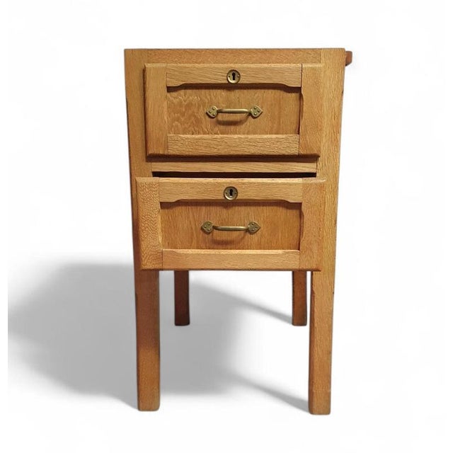 Large Oak Architect's Desk, 1940s For Sale - Image 5 of 18