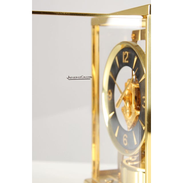 Metal Atmos Clock with Black Dial by Jaeger LeCoultre, 1965 For Sale - Image 7 of 15