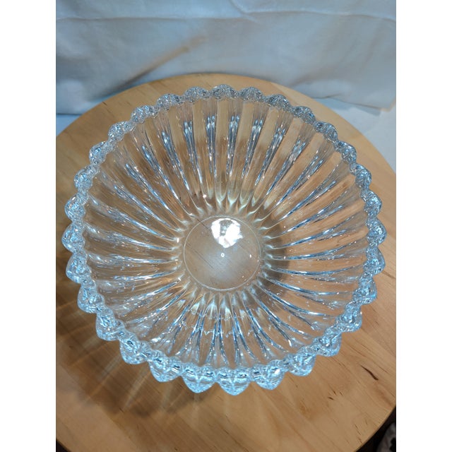 Tiffany and Co. Tiffany & Co. Crystal Glass Bowl Heart Edge Rimmed Signed 8.25"d X 3.75"h For Sale - Image 4 of 8