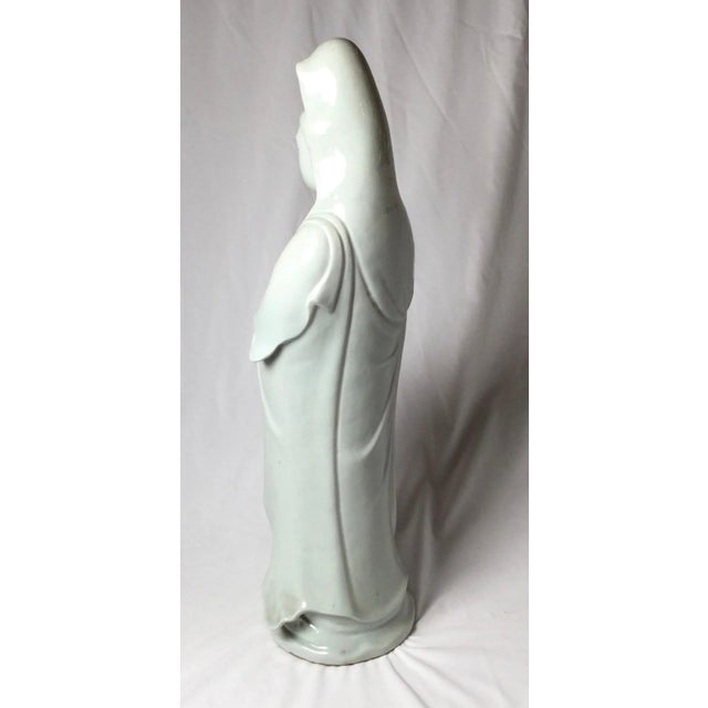 Early 20th Century Early 20th Century Japanese Blanc de Chine Kannon Figure For Sale - Image 5 of 9