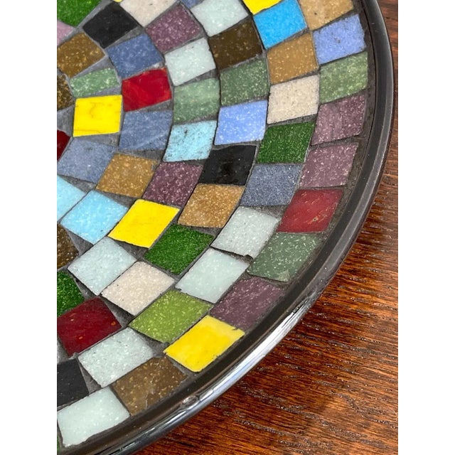 Ceramic Mid 20th Century Danish Modern Colorful Mosaic Vide-Poche or Charger For Sale - Image 7 of 8