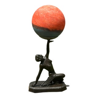 Figural Art Deco Table Lamp For Sale