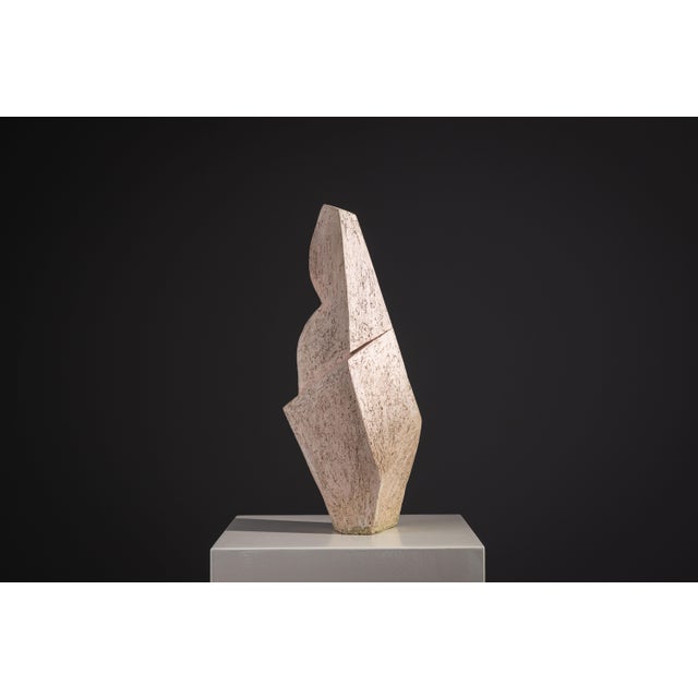 Large Abstract Monolithic Sculpture in Ceramic, 1970s For Sale - Image 4 of 15