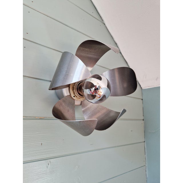 Metal Space Age Chrome Metal Wall Sconces, 1970s, Set of 2 For Sale - Image 7 of 13