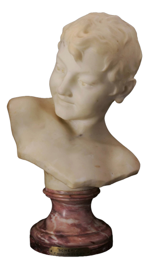 Emile Jespers, Scherzo Bust, 1890, Marble