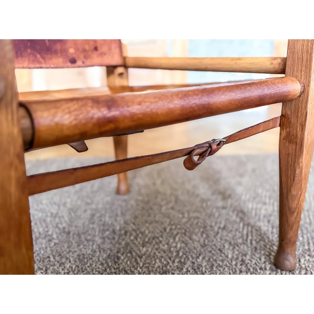 Cognac Leather Safari Chair by by Wilhelm Kienzle, 1950s For Sale - Image 14 of 17