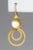 22K gold drop earrings with a matte finish. Circles with circles with spade-shape French wire for pierced ears. The fine...