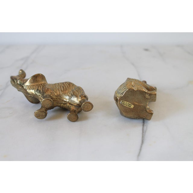 Vintage Brass Elephant Figurines For Sale In Milwaukee - Image 6 of 9
