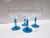 1950s Vintage Gin Goblets With Sapphire-Color Stems- Set of 4 For Sale - Image 5 of 6