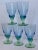 Vintage Bi-Colored, Green and Blue, Hand-Blown Water Goblets, 'Bahia' by Italy's Bormioli Rocco- Set of 10 For Sale - Image 9 of 10