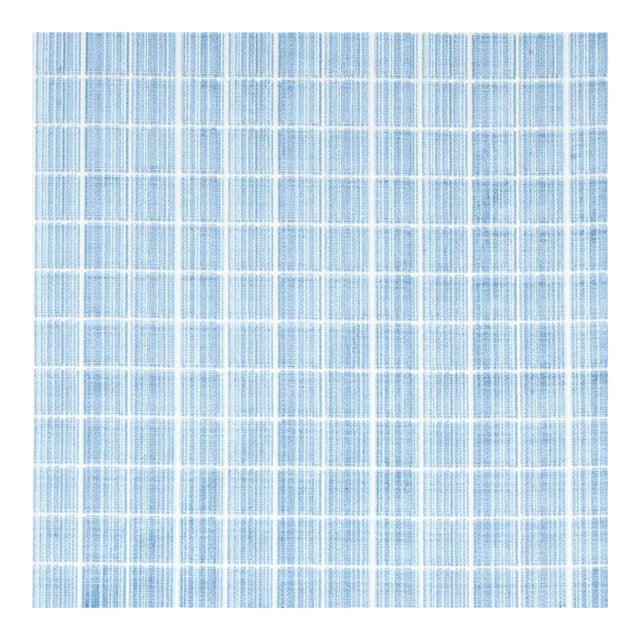 Schumacher Corneille Velvet Fabric in Sky For Sale