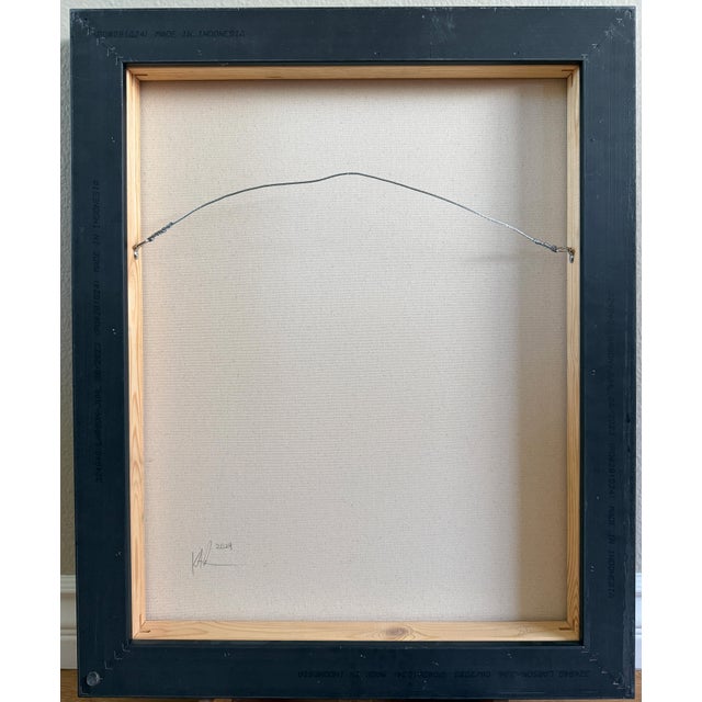 Textile Night Splash No. 1 - Oil on Canvas, Framed by Kory Alexander For Sale - Image 7 of 8