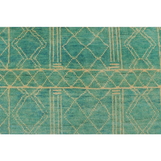 Late 20th Century Modern Balochi Tiana Hand Knotted Wool Rug - 3'5'' X 4'11'' For Sale - Image 5 of 10