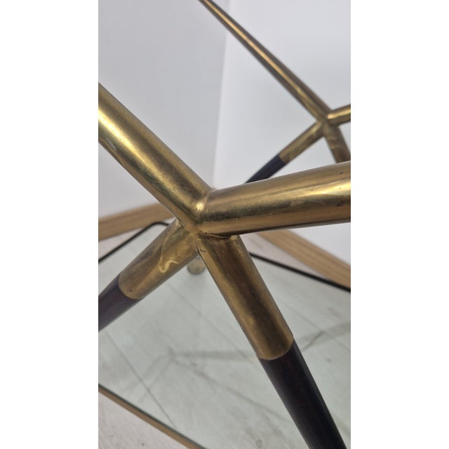 Trolley in Wood, Brass and Glass Shelves attributed to Cesare Lacca for Cassina, 1950s For Sale - Image 10 of 16