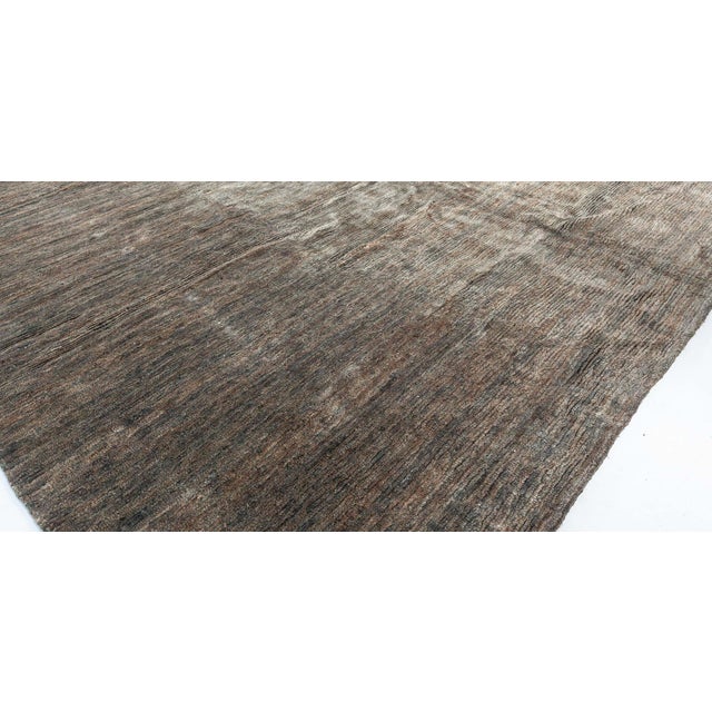 Abstract Modern Custom Hand-Knotted Hemp Rug by Doris Leslie Blau For Sale - Image 9 of 10