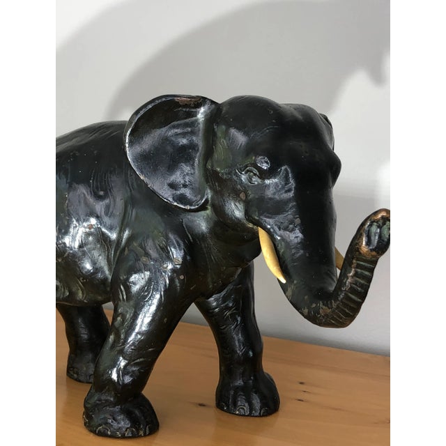 1930s Dark Bronze Clad Elephant