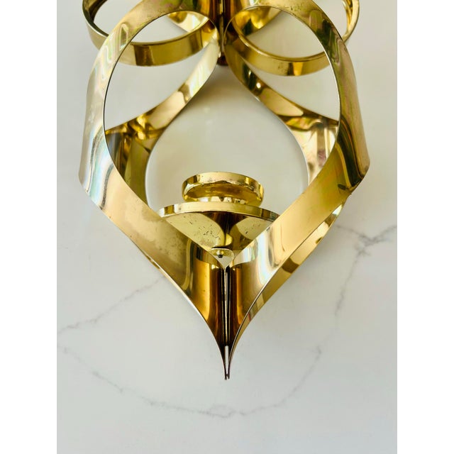 Vintage Mascot International Brass Sconce For Sale - Image 4 of 8