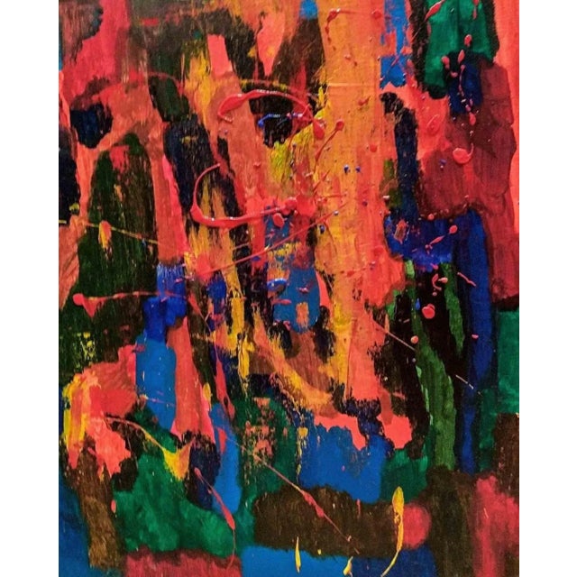 This beautiful abstract painting Red was realized by the artist Laura Placa, an Italian documentary director, street...