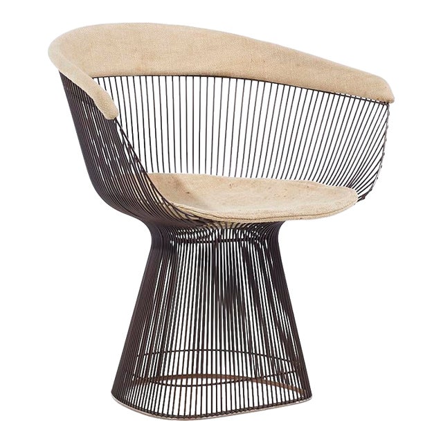 Warren Platner for Knoll Mid Century Bronze Dining Chair For Sale