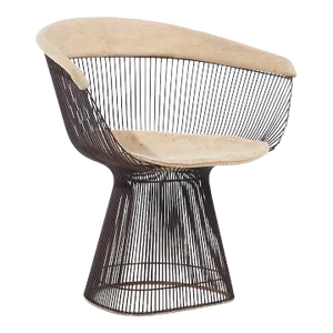 Warren Platner for Knoll Mid Century Bronze Dining Chair