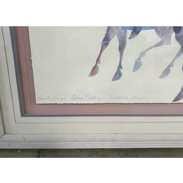 1970s 1970s Carol Grigg Artwork Framed For Sale - Image 5 of 5
