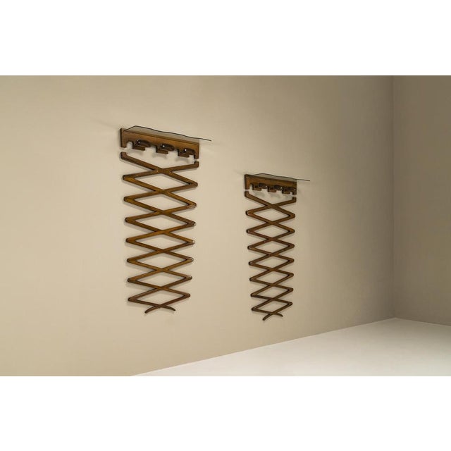 Mid-Century Modern Coat Hangers by Osvaldo Borsani for Arredamenti Borsani Varedo, Italy, 1942, Set of 2 For Sale - Image 3 of 16