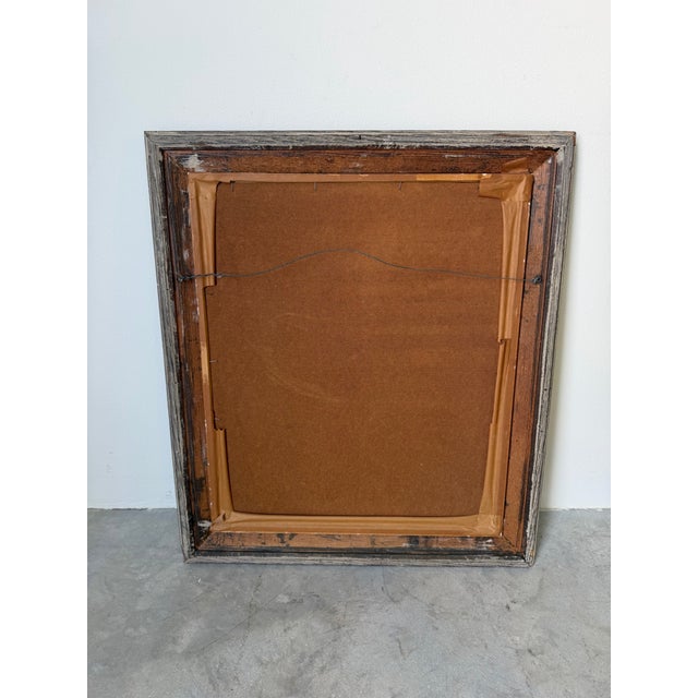 1970s Amadeo Modigliani Style Portrait Reproduction – Casein on Masonite Painting, Framed For Sale - Image 12 of 12