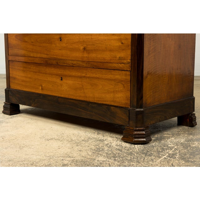 Wood Mid-19th Century French Louis Philippe Walnut Chest of Drawers For Sale - Image 7 of 18