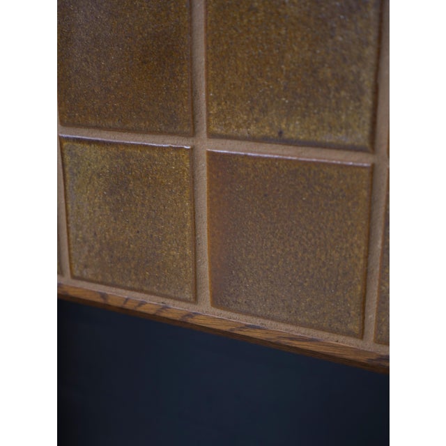 Stickley Tiled Mission Oak Fireplace Mantle For Sale - Image 11 of 14