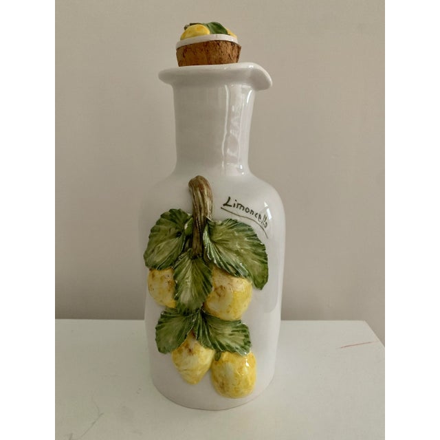 Vintage Limoncello Ceramic Bottle Handmade Italy For Sale - Image 10 of 10