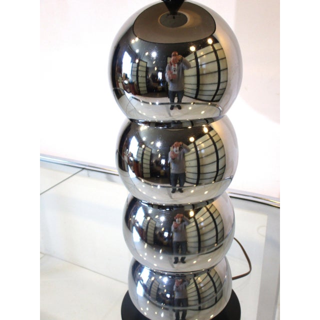 Kovacs George Kovacs Chromed Stacked Ball Table Lamp For Sale - Image 4 of 9