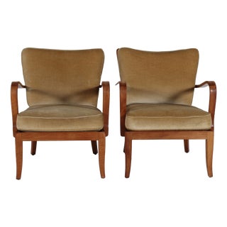 Mid-Century Ash Easy Chairs from Knoll Antimott, Germany, 1960s, Set of 2 For Sale
