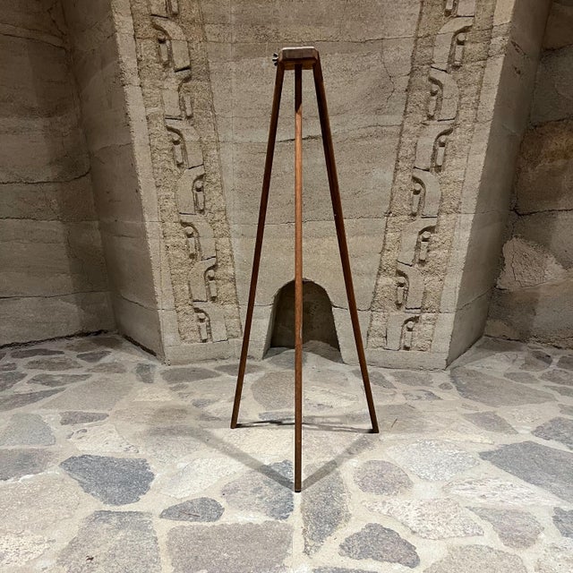 1940s Antique Surveyors Wood Tripod Base For Sale - Image 4 of 12